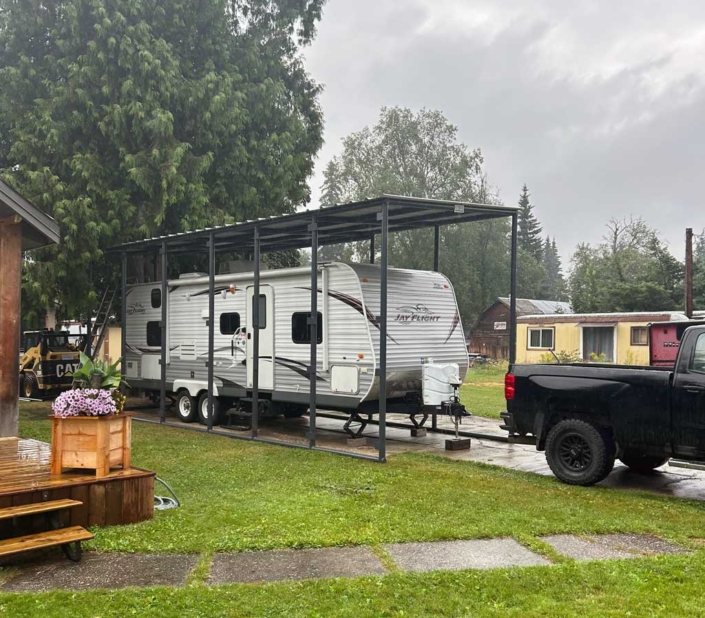 RV Storage unit with custom door openings