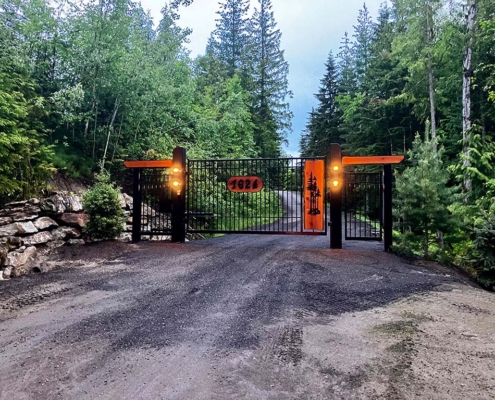 Motorized vehicle access gate for residential property completed.